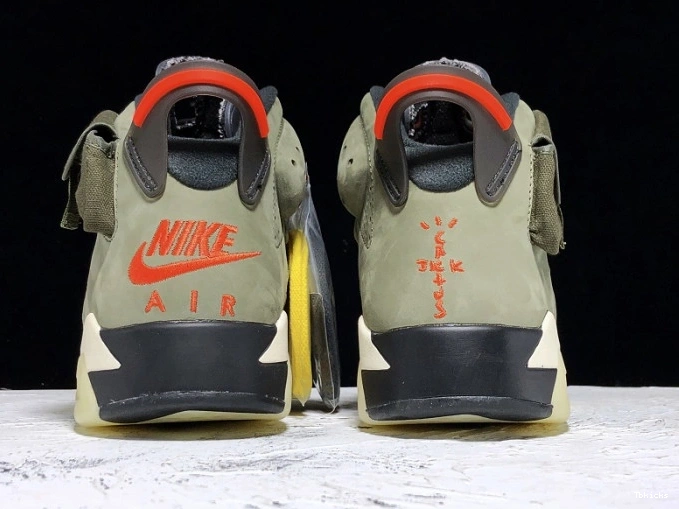 Cheap TBK Medium x Jordan Air Olive Scott 6 CN1084-200 Travis 0709